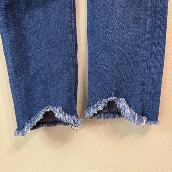Rag & Bone Jeans Women 26 Blue Medium Wash High Rise Ankle Skinny Raw Hem - Picture 8 of 15